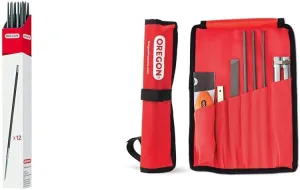 Oregon 12 Pack Chainsaw File Pack - Universal 7pc Sharpening Kit - 5/32", 7/32, 3/16-Inch & 7/32-Inch Gauges - Works On All Chainsaw Models