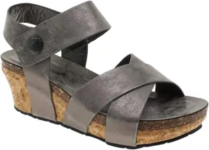 Pierre Dumas Womens Chantal-4 Wedge Sandal (8.5, Pewter)