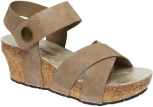 Pierre Dumas Women's Chantal-4 Wedge Sandal Taupe 6.5