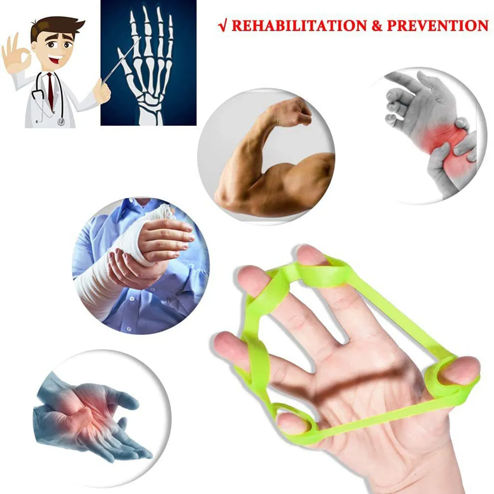 Premium Silicone Wrist Stretcher & Finger Gripper Expander - 5-Finger Carpal Strength Trainer for Hand, Grip & Injury Recovery - Ideal for Gym, Muscle Relaxation, and Fitness Training - Portable & Easy to Use