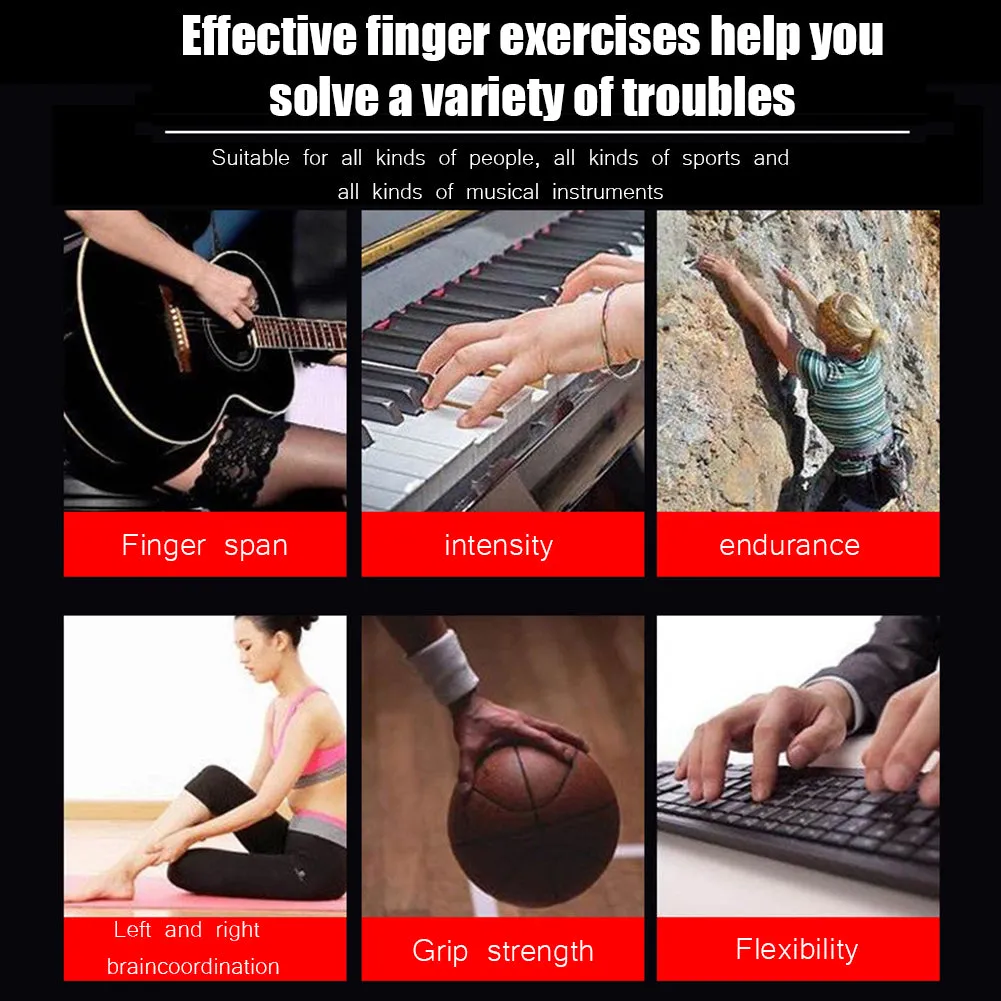 Premium Silicone Wrist Stretcher & Finger Gripper Expander - 5-Finger Carpal Strength Trainer for Hand, Grip & Injury Recovery - Ideal for Gym, Muscle Relaxation, and Fitness Training - Portable & Easy to Use