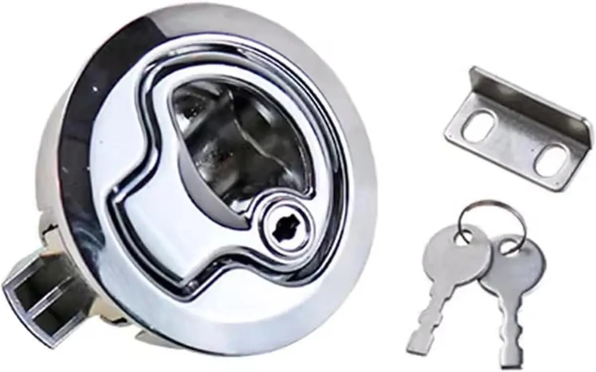Pull Rebound Type Internal and External Two-Way Opening Embedded Push Handle Lock Rv Tool Box Lock 1Pcs(ZDC-Key-50mm)