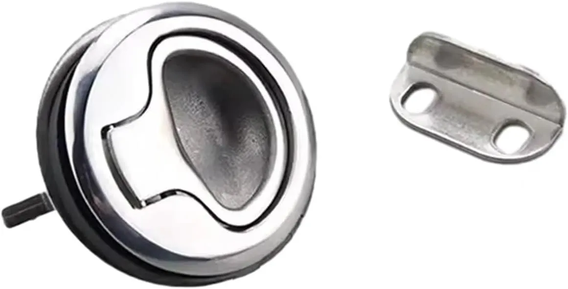 Pull Rebound Type Internal and External Two-Way Opening Embedded Push Handle Lock Rv Tool Box Lock 1Pcs(ZDC-Key-50mm)