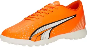PUMA Mens Ultra Play Turf Trainer Soccer Cleats, Ultra Orange-PUMA Mens White-Blue Glimmer, 11