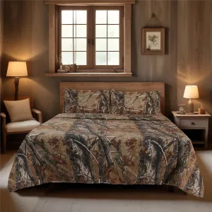 Realtree All Purpose Camo Bedding Queen Sheet Set 4 Piece Polycotton Rustic Farmhouse Bedding for Lodge, Cabin & Hunting Bed Set – Perfect for Outdoor Camouflage Bedroom - (60"x80")