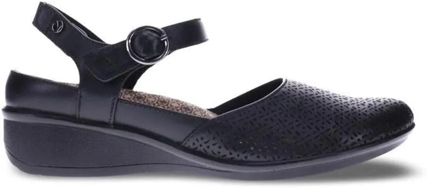 Revere Calabria Closed Toe Sandal - Elegant Wedge with Laser Cutouts - Adjustable Back Strap - Removable Comfort Footbed with Arch Support