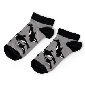 Save the Orcas Bamboo Trainer Socks by Bare Kind