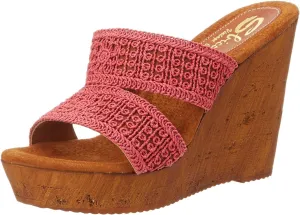 Sbicca Women's Antilles Wedge Sandal (5 M, Rose)