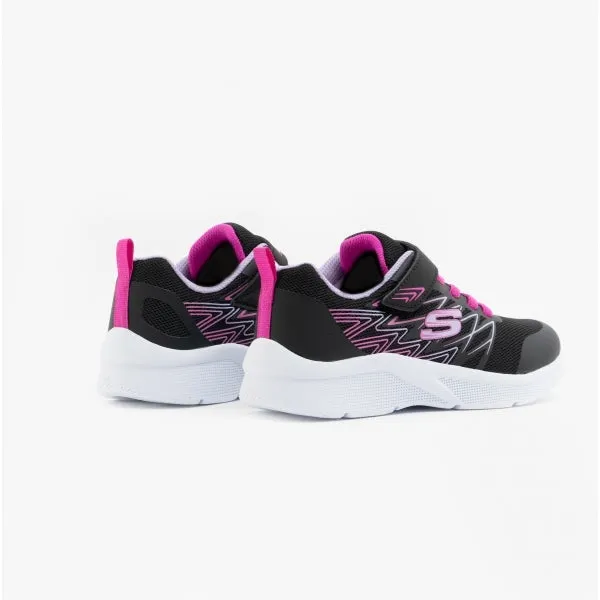 Skechers 302468L/BLK MICROSPEC - BOLD DELIGHT Girls Trainers Black