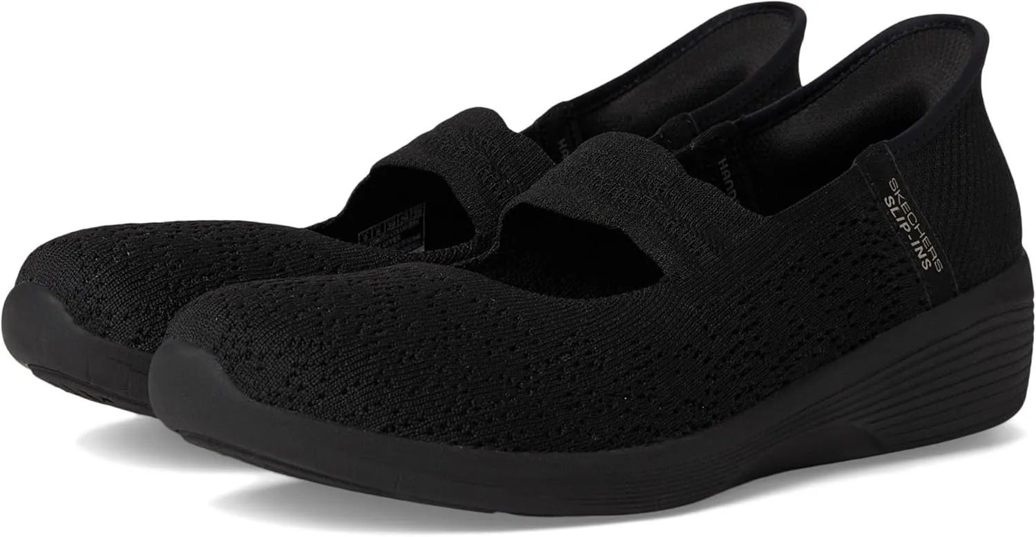 Skechers Modern Comfort Women's Women's Arya-Oh, So Sweet Hands Free Slip-Ins Mary Jane Flat, Black, 5.5