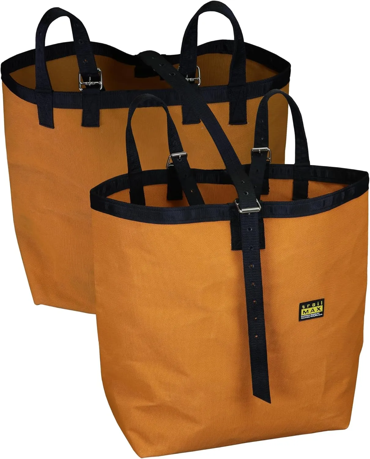 TrailMax Iron Cloth Pack Bags, Utah Pack Bags for Easy Horse and Mule Packing, Heavy Duty Iron Cloth with Nylon Straps and Reinforcement, Sold in Pair
