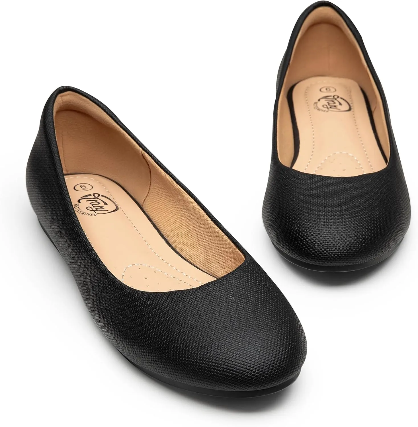 Trary Flats for Women Dressy Comfortable, Ballet Flat,Black Nude Flats Shoes