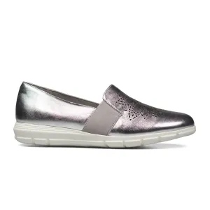 Van Dal 'Wilby' Slip On Trainers - Metallic Leather
