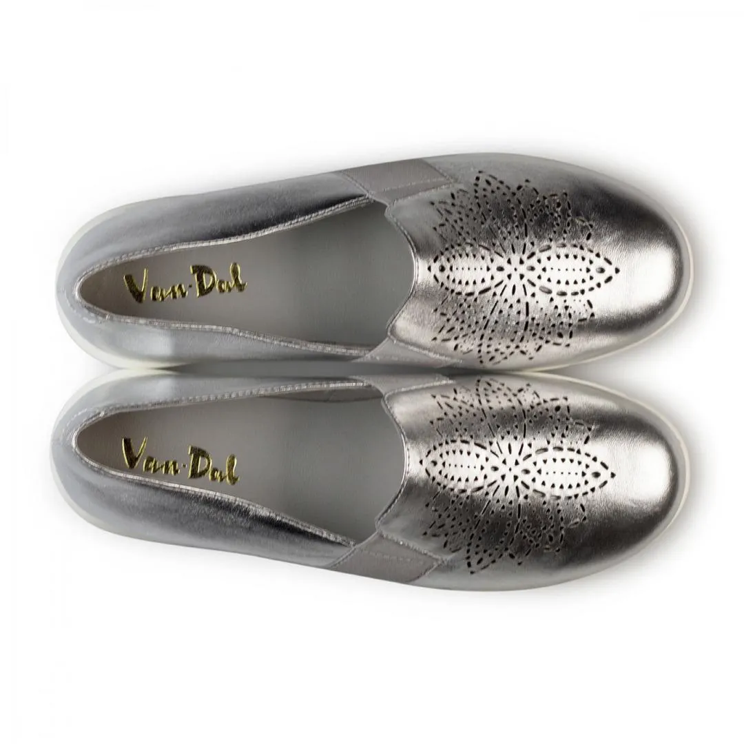 Van Dal 'Wilby' Slip On Trainers - Metallic Leather