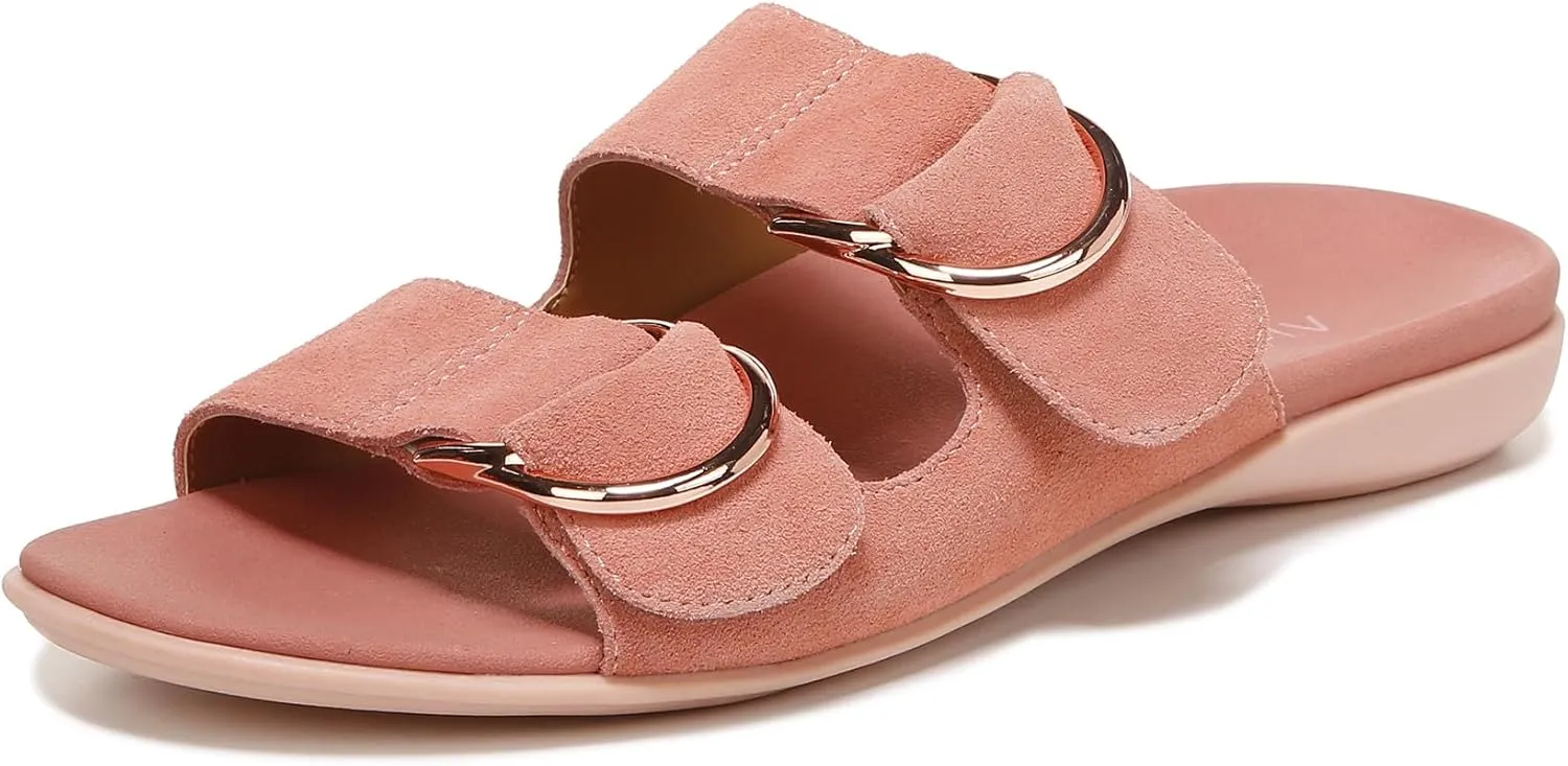 Vionic Women's Mirage Corlee Casual Slip On Slide Sandals- Supportive Ladies Sandals That Include Three-Zone Comfort with Orthotic Insole Arch Support, Sandals for Women