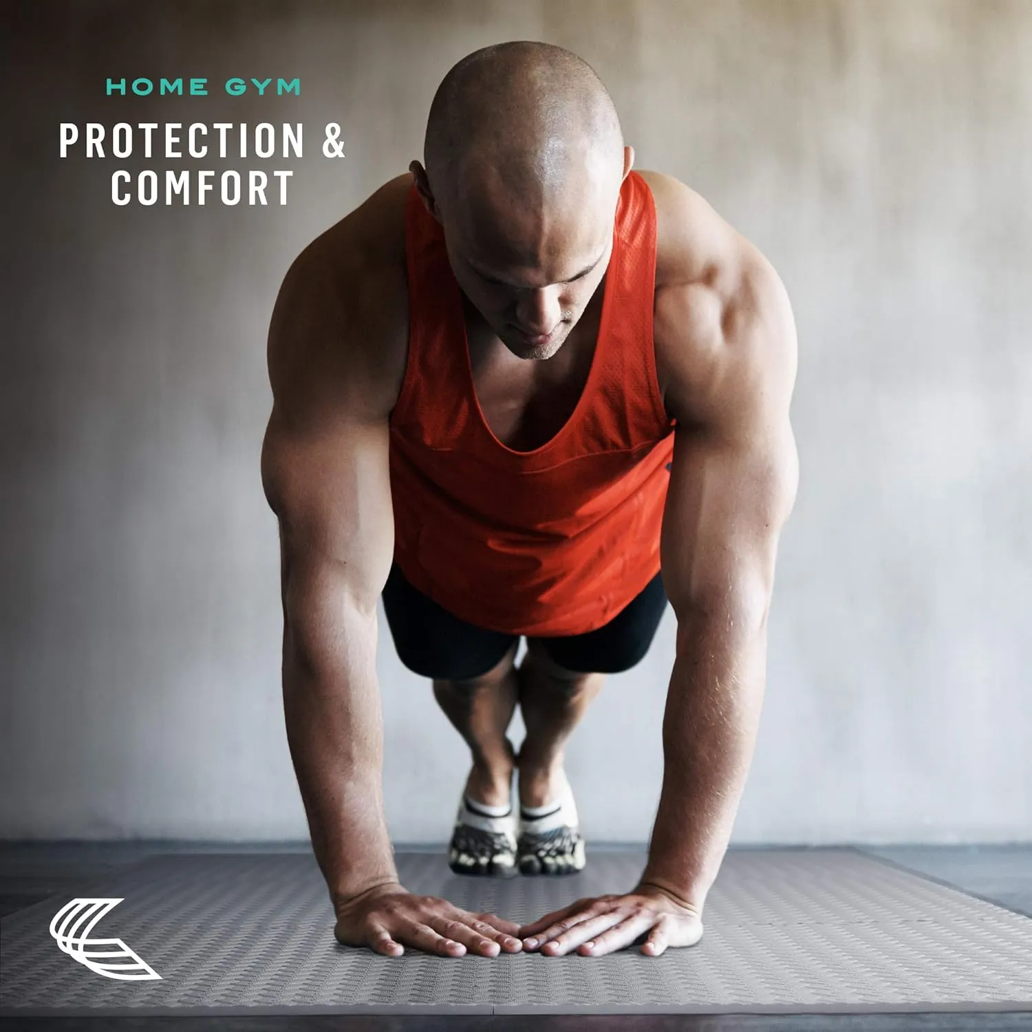 We Sell Mats 1/2 Inch Interlocking EVA Foam Personal Fitness Mat, Diamond Plate Exercise Mats for Indoor Workout, 24 in x 24 in
