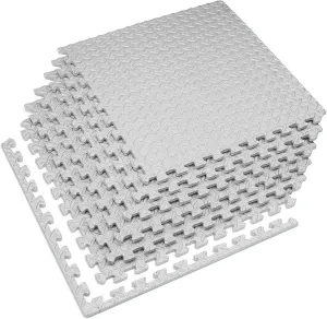 We Sell Mats 1/2 Inch Interlocking EVA Foam Personal Fitness Mat, Diamond Plate Exercise Mats for Indoor Workout, 24 in x 24 in