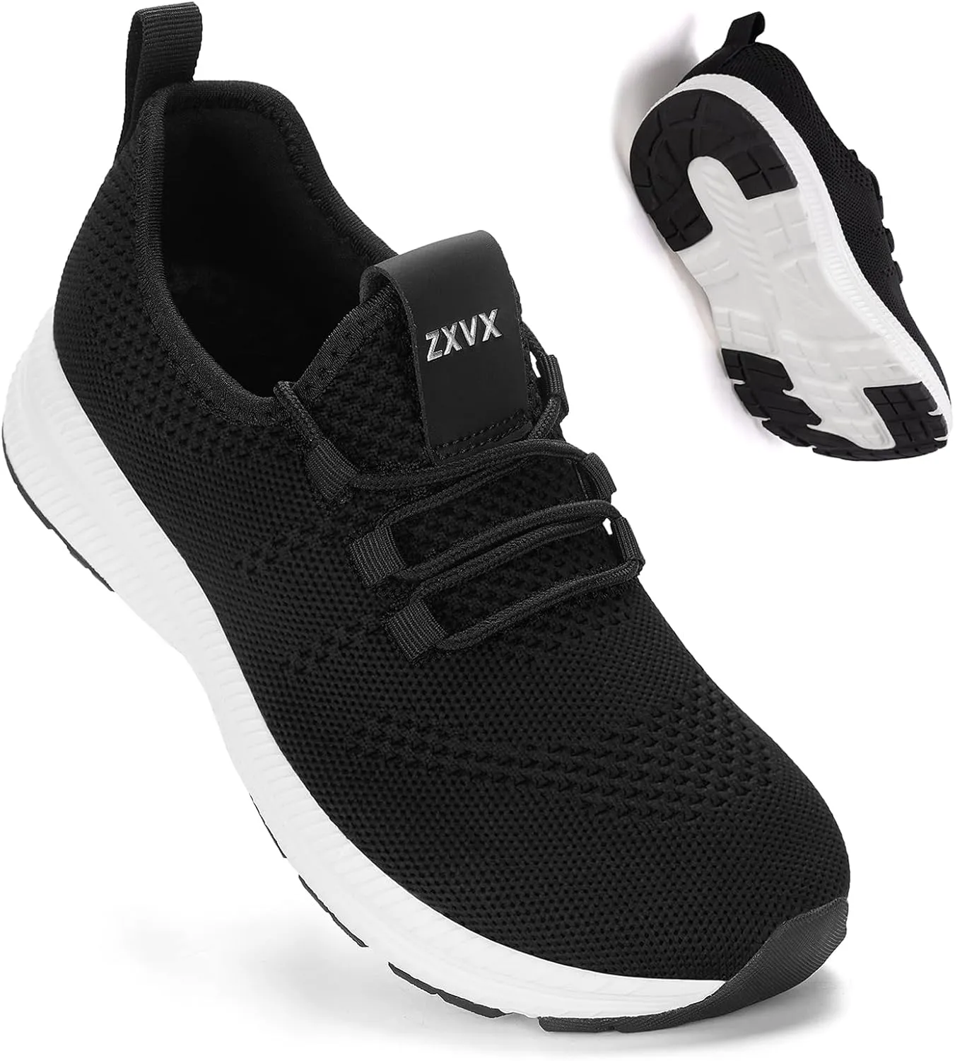 Wide Toe Box Shoes Women Non-Slip Wide Width Sneakers Ultra Light Extra Wide Road Running Shoes for Women Breathable Tennis Walking Gym Workout Trainer 8818-Black 42