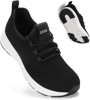 Wide Toe Box Shoes Women Non-Slip Wide Width Sneakers Ultra Light Extra Wide Road Running Shoes for Women Breathable Tennis Walking Gym Workout Trainer 8818-Black 42