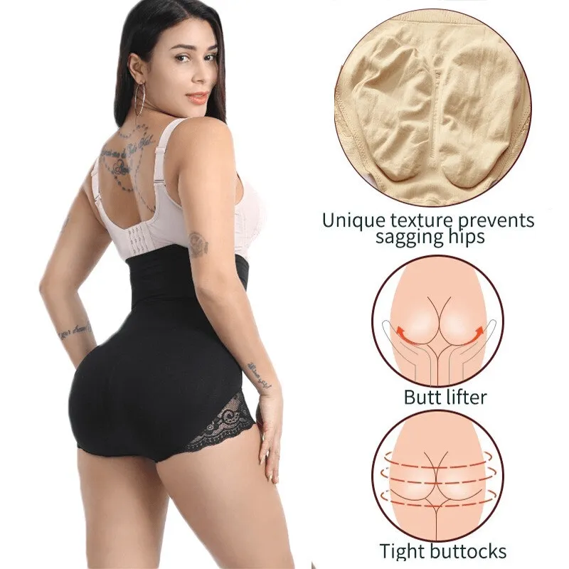Women Postpartum High Waist Lace Thighs Shaper Tummy Control Panty