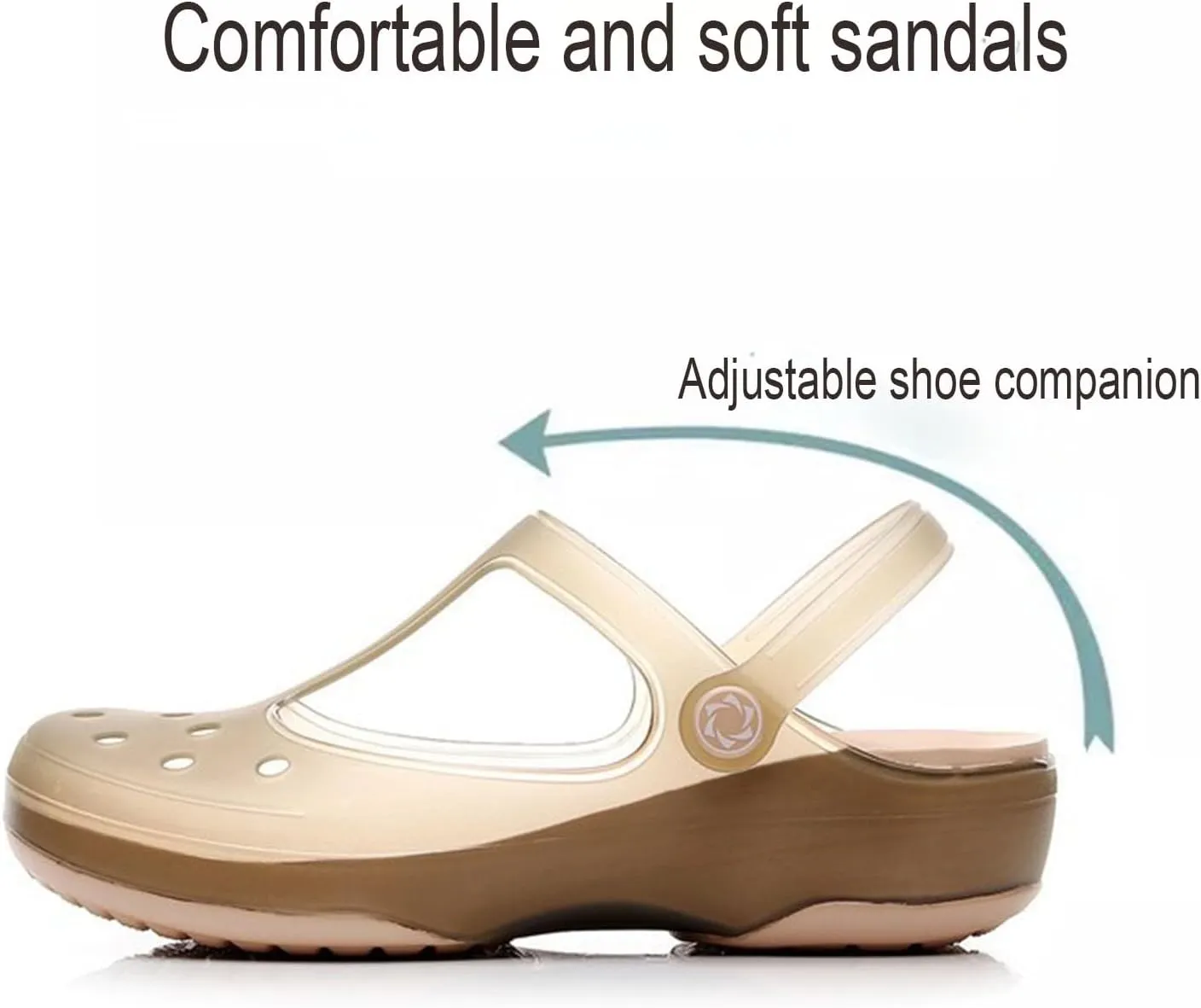 Women's Classic Transparent Solid Color Clogs Comfortable, Soft, and Non Slip Jelly Beach Sandals Outdoor Leisure Water Slippers