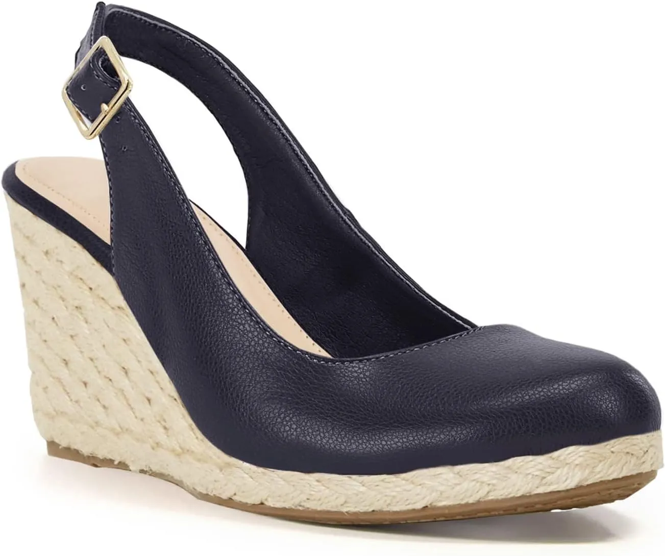 Womens Espadrilles Wedge Sandals Closed Toe Slingback Wedges Pumps Platform Heeled Sandal
