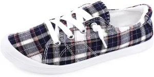 Women's Slip On Canvas Sneaker Low Top Casual Walking Shoes Classic Comfort Flat Fashion Sneakers